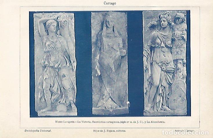 Otros art&iacute;culos de coleccionismo en papel: LAMINA ESPASA 4398: Esculturas de Cartago en el Museo Lavigerie - Varios Autores