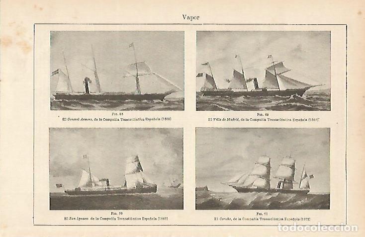 Otros art&iacute;culos de coleccionismo en papel: LAMINA ESPASA 4875: Barcos de la Compa&ntilde;ia Transatlantica Espa&ntilde;ola - Varios Autores