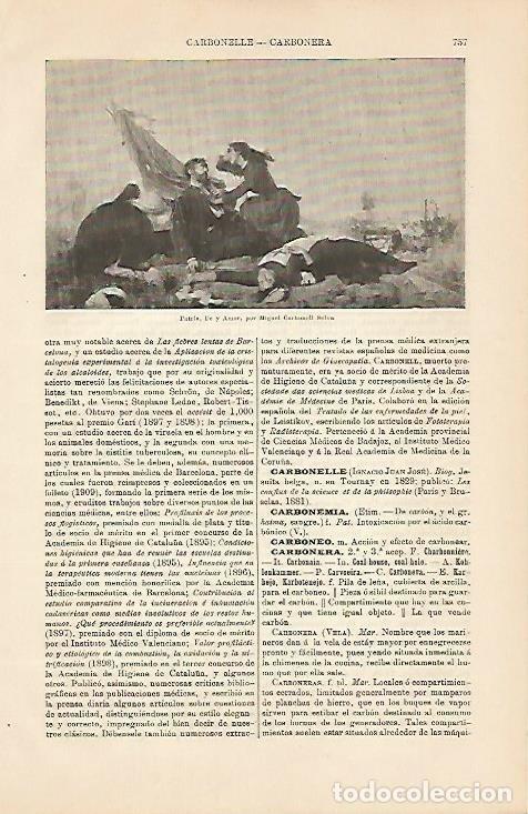 Otros art&iacute;culos de coleccionismo en papel: LAMINA ESPASA 4291: Patria fe y amor. Obra de Carabonell - Varios Autores