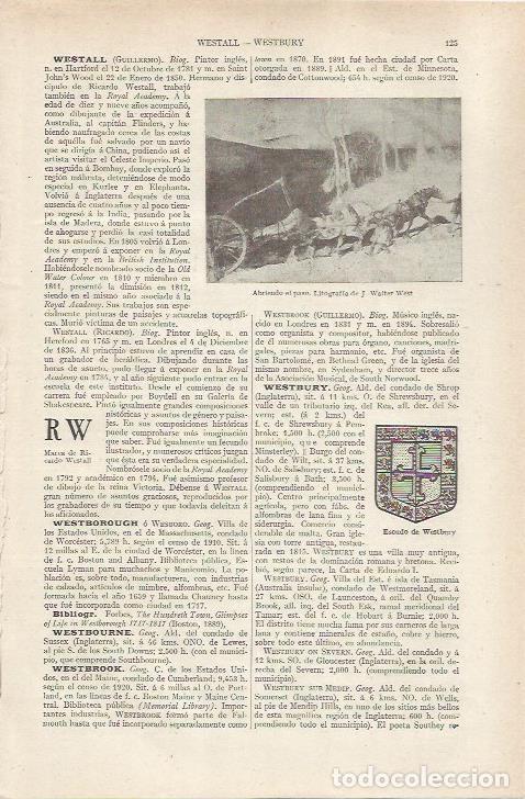 Otros art&iacute;culos de coleccionismo en papel: LAMINA ESPASA 36772: Abriendo el paso, por West y escudo de Westbury - Varios