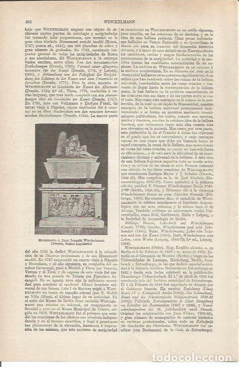 Otros art&iacute;culos de coleccionismo en papel: LAMINA ESPASA 36807: Monumento a Winckelmann en Trieste - Varios