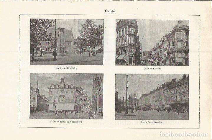 Otros art&iacute;culos de coleccionismo en papel: LAMINA ESPASA 37533: Calles de Gante, Belgica - Varios