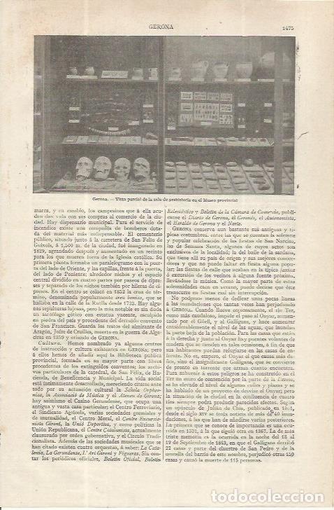 Otros art&iacute;culos de coleccionismo en papel: LAMINA ESPASA 37652: Sala de prehistoria del Museo Provincial de Girona - Varios