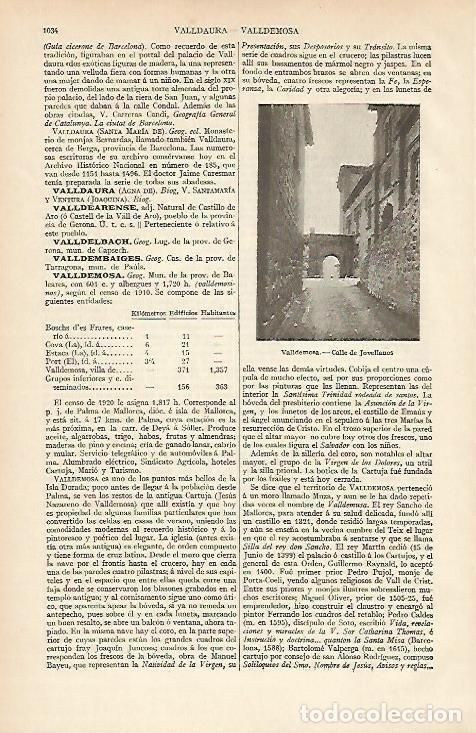 Otros art&iacute;culos de coleccionismo en papel: LAMINA ESPASA 4810: Calle Jovellanos en Valldemosa Mallorca - Varios Autores