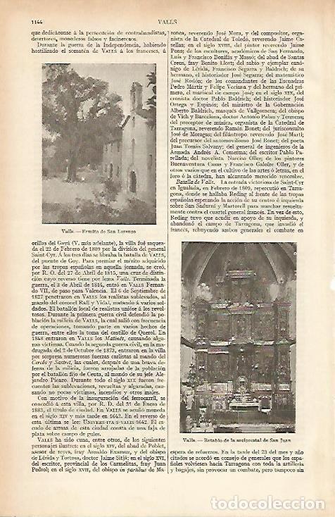 Otros art&iacute;culos de coleccionismo en papel: LAMINA ESPASA 4835: Eermita de San Lorenzo en Valls Tarragona - Varios Autores