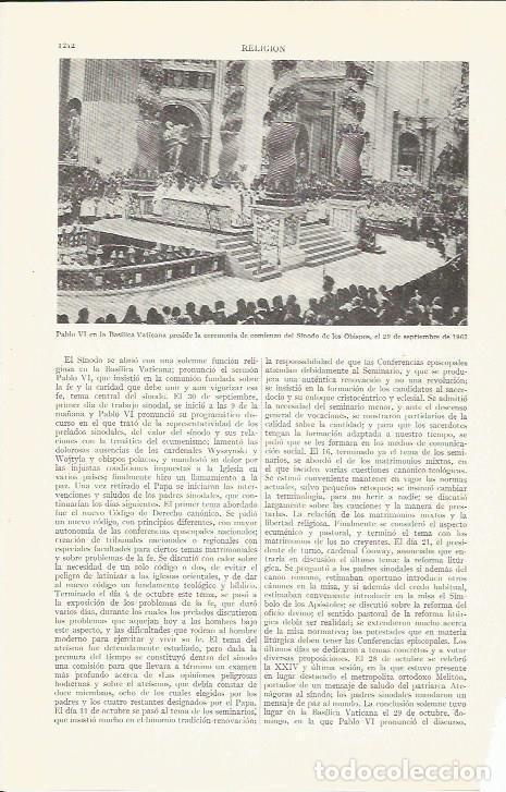 Otros art&iacute;culos de coleccionismo en papel: LAMINA ESPASA 37360: Pablo VI en el Vaticano - Varios