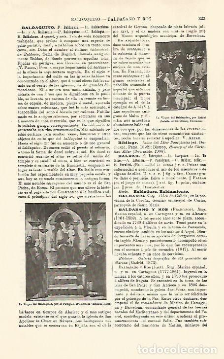 Otros art&iacute;culos de coleccionismo en papel: LAMINA ESPASA 30749: La Virgen del Baldaquino por Perugino - Varios