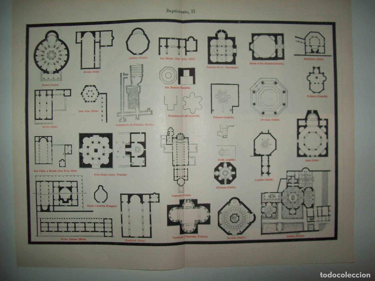 Otros art&iacute;culos de coleccionismo en papel: LAMINA ESPASA 30790: Baptisterio - Varios