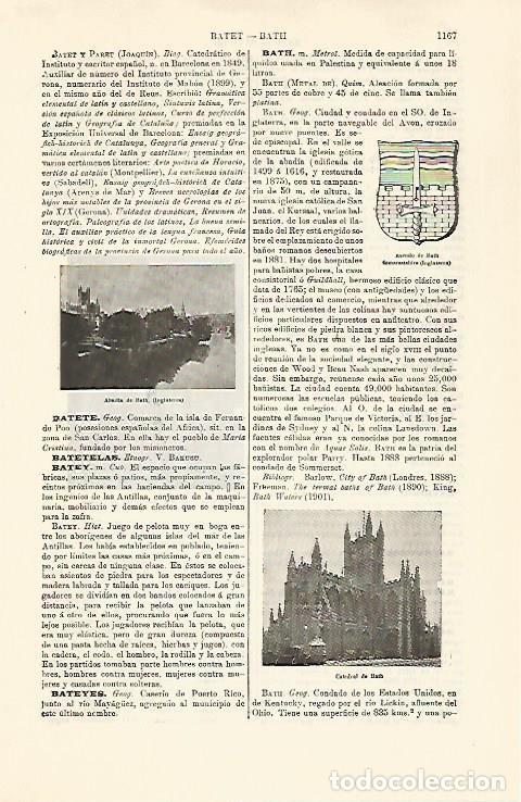 Otros art&iacute;culos de coleccionismo en papel: LAMINA ESPASA 30877: Abadia de Bath Inglaterra - Varios