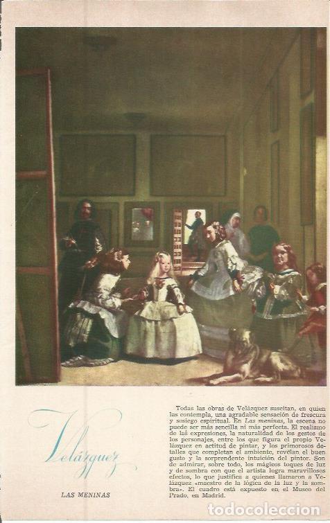 Otros art&iacute;culos de coleccionismo en papel: LAMINA 51627: Las Meninas, por Velazquez - VVAA