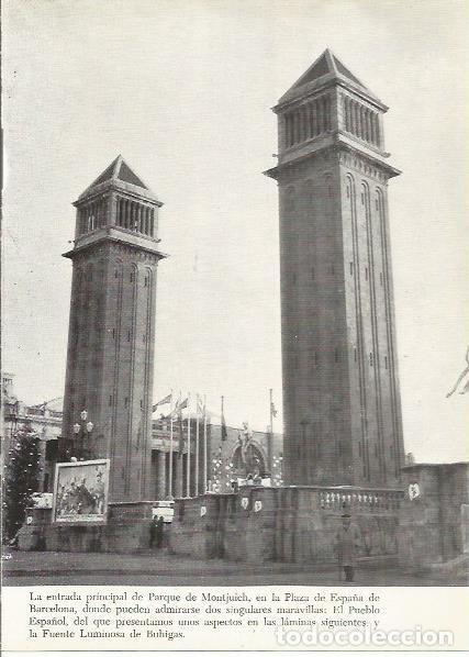 Otros art&iacute;culos de coleccionismo en papel: LAMINA 51420: Torres Venecianas de Montjuic, Barcelona - M. Bartolome Lopez