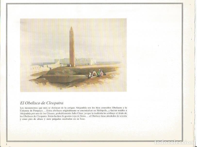 Otros art&iacute;culos de coleccionismo en papel: LAMINA 51725: El obelisco de Cleopatra - William Brockedon