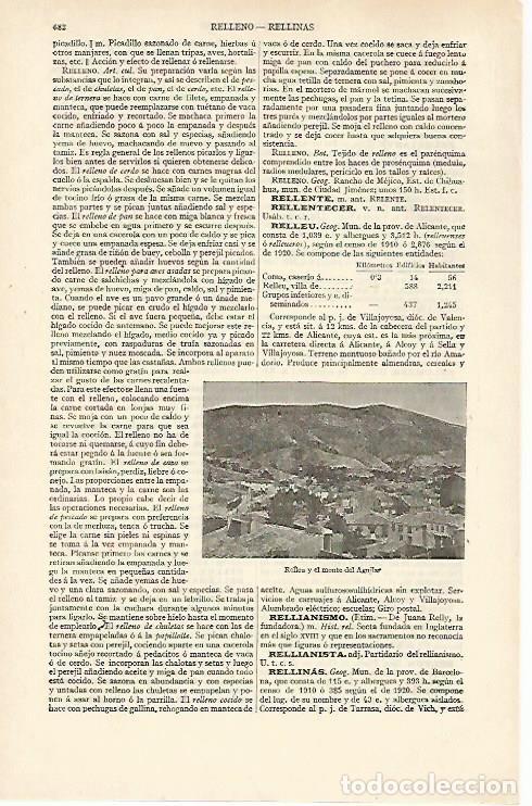 Otros art&iacute;culos de coleccionismo en papel: LAMINA ESPASA 31027: Monte del Aguilar Alicante - Varios