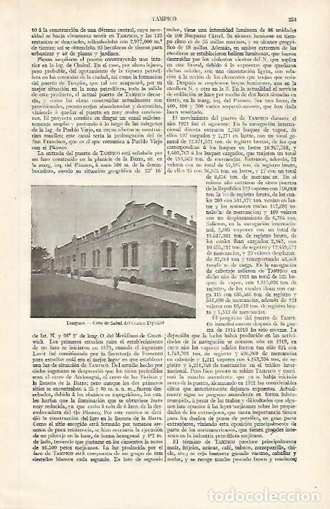 Otros art&iacute;culos de coleccionismo en papel: LAMINA ESPASA 31157: Casa de Salud de Tampico Mexico - Varios