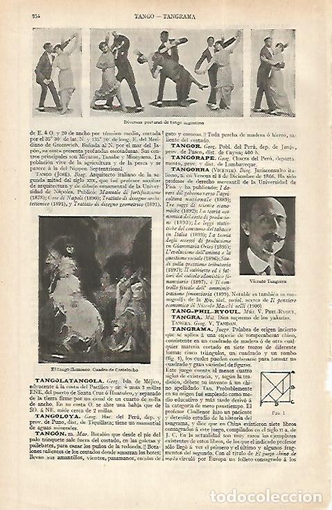 Otros art&iacute;culos de coleccionismo en papel: LAMINA ESPASA 31173: Tango argentino - Varios