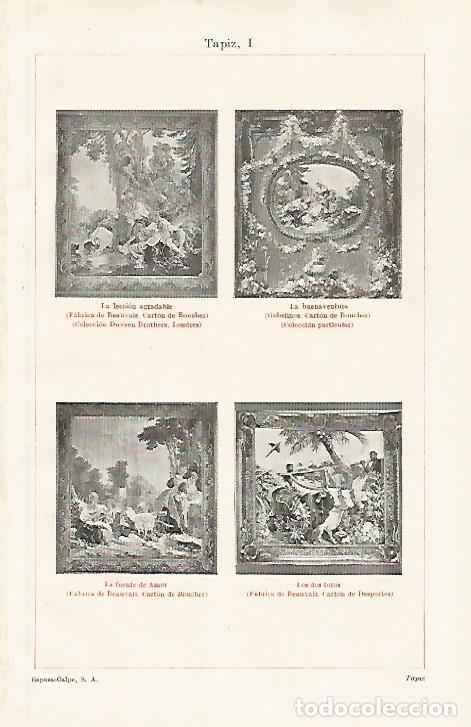 Otros art&iacute;culos de coleccionismo en papel: LAMINA ESPASA 31212: Tapices de la Coleccion Duveen Brother y Beauvois - Varios