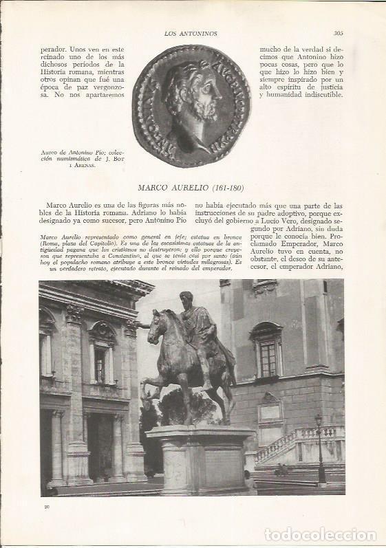 Otros art&iacute;culos de coleccionismo en papel: LAMINA HISTORIA 26265: Estatua ecuestre de Marco Aurelio - VVAA