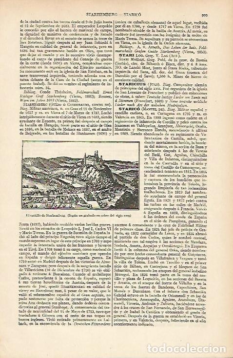 Otros art&iacute;culos de coleccionismo en papel: LAMINA ESPASA 7412: Castillo de Starhemberg Austria - Varios