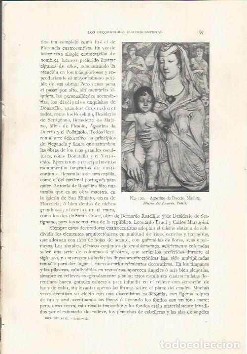 Otros art&iacute;culos de coleccionismo en papel: LAMINA 26774: Madona, por Agostino da Duccio - J. Pijoan