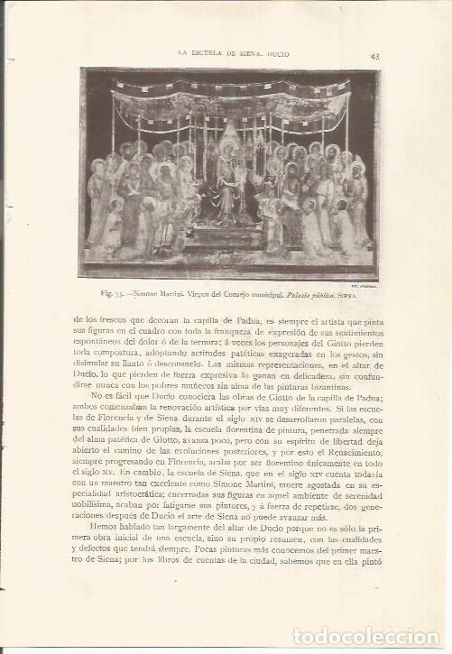 Otros art&iacute;culos de coleccionismo en papel: LAMINA 26743: Virgen del Consejo municipal, por Simone Martini - J. Pijoan