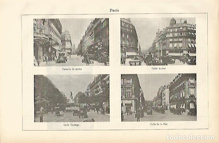 Otros art&iacute;culos de coleccionismo en papel: LAMINA ESPASA 2270: Diferentes calles de Paris - Varios Autores