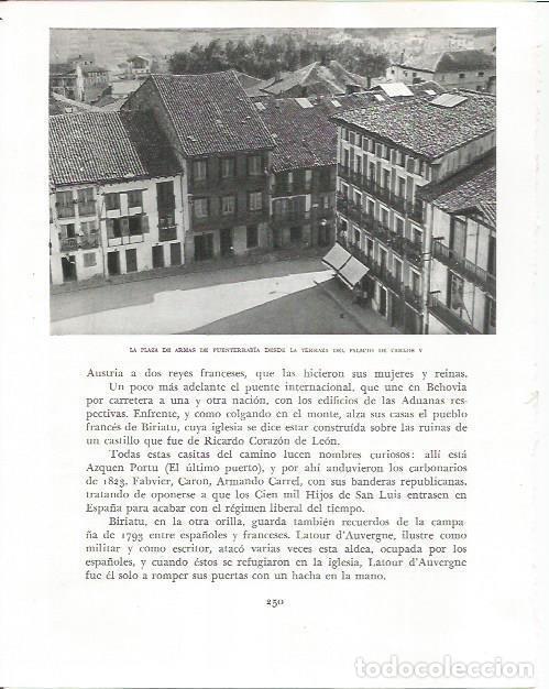 Otros art&iacute;culos de coleccionismo en papel: LAMINA 26598: Plaza de Armas de Fuenterrabia - Pio Baroja