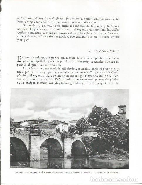Otros art&iacute;culos de coleccionismo en papel: LAMINA 26510: Puente de Durana - Pio Baroja