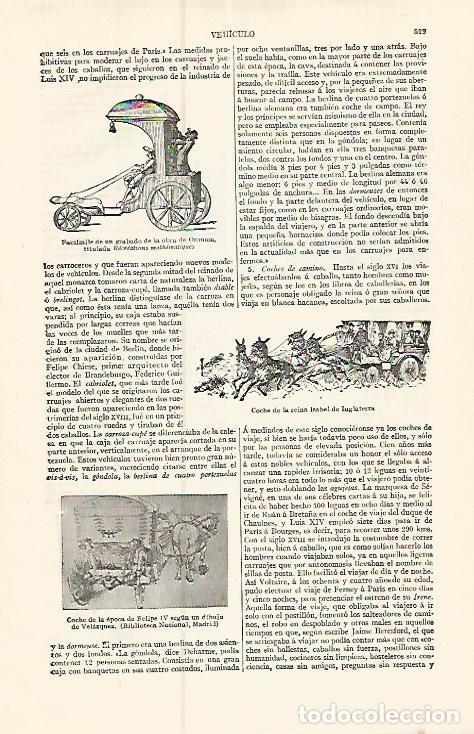 Otros art&iacute;culos de coleccionismo en papel: LAMINA ESPASA 17385: Carruajes de epoca - Varios