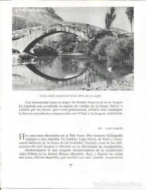 Otros art&iacute;culos de coleccionismo en papel: LAMINA 26490: Puente romano sobre el rio Araquil - Pio Baroja