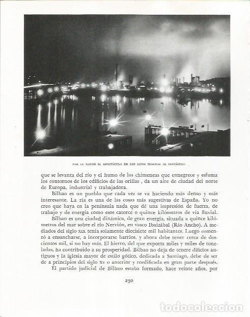 Otros art&iacute;culos de coleccionismo en papel: LAMINA 26590: Vista nocturna de los Altos Hornos de Bilbao - Pio Baroja