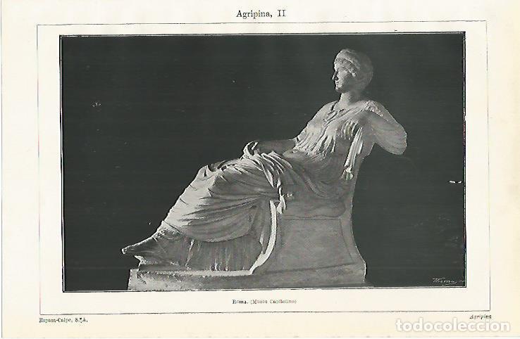 Otros art&iacute;culos de coleccionismo en papel: LAMINA ESPASA 15410: Agripina escultura del Museo Capitolino - Varios