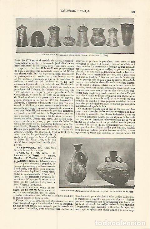 Otros art&iacute;culos de coleccionismo en papel: LAMINA ESPASA 17343: Vasijas de ceramica - Varios