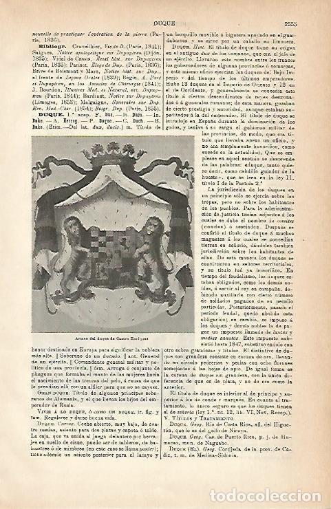 Otros art&iacute;culos de coleccionismo en papel: LAMINA ESPASA 3183: Armas del Duque de Castro Enrique - Varios Autores