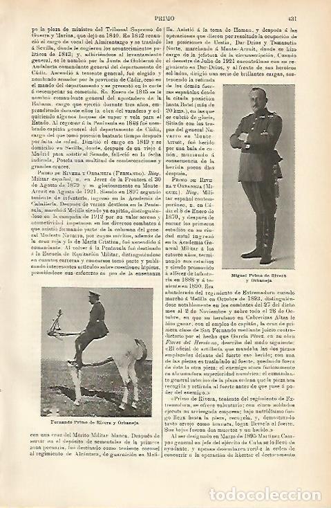 Otros art&iacute;culos de coleccionismo en papel: LAMINA ESPASA 3610: Miguel y Fernando Primo de Rivera - Varios Autores