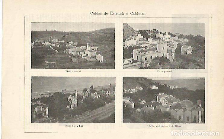 Otros art&iacute;culos de coleccionismo en papel: LAMINA De ESPASA 00159: Caldes de estrach o Caldetes Barcelona - Varios autores