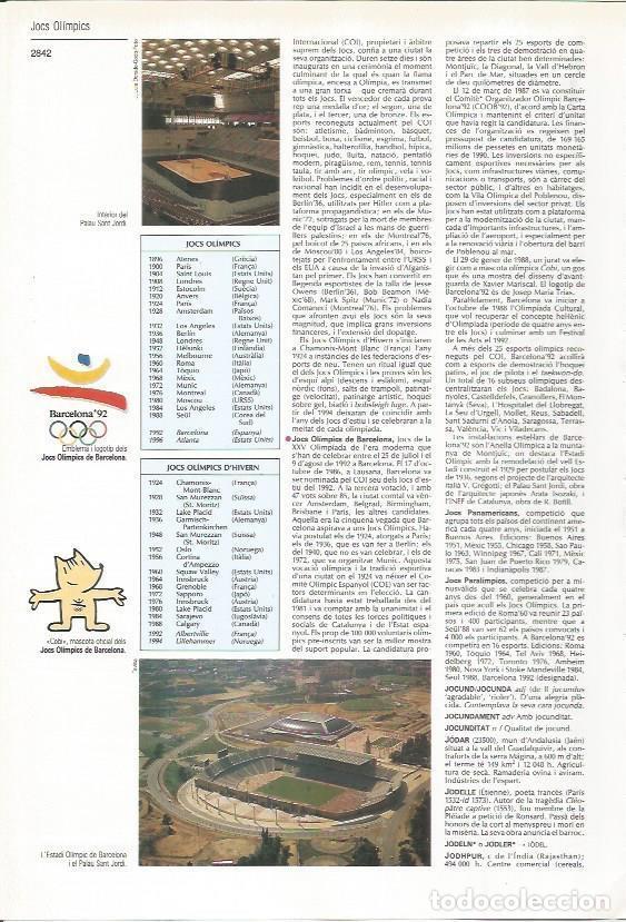 Sammelleidenschaft Andere Papierartikel: LAMINA LAROUSSE 70387: Juegos Olimpicos de Barcelona 92 - VVAA