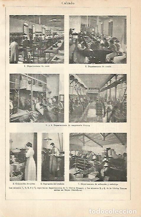 Otros art&iacute;culos de coleccionismo en papel: LAMINA De ESPASA 00171: Fabrica de calzado de Sitges - Varios autores