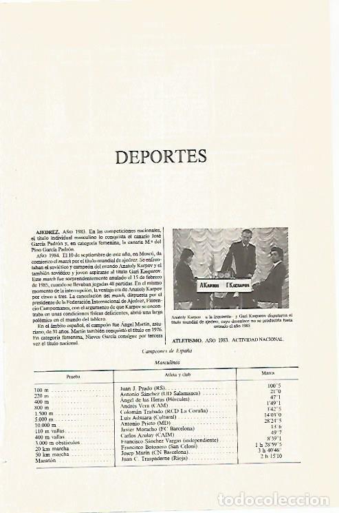 Otros art&iacute;culos de coleccionismo en papel: LAMINA ESPASA 31248: Articulo DEPORTES - Varios