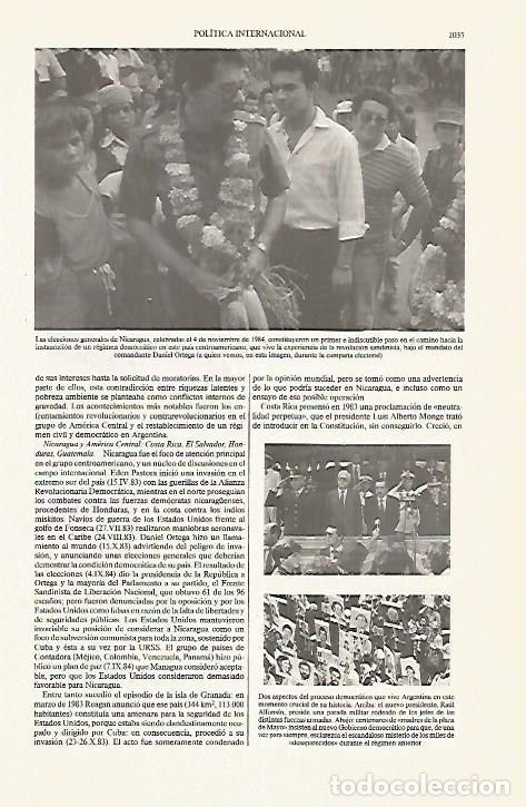 Otros art&iacute;culos de coleccionismo en papel: LAMINA ESPASA 31282: Elecciones en Nicaragua 4 noviembre 1984 - Varios