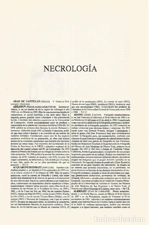 Otros art&iacute;culos de coleccionismo en papel: LAMINA ESPASA 31279: Articulo NECROLOGIA - Varios