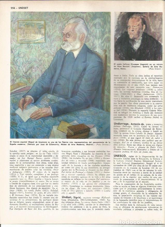 Otros art&iacute;culos de coleccionismo en papel: LAMINA MONITOR 0877: Miguel de Unamuno, por Juan de Echevarria - Varios