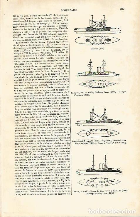 Otros art&iacute;culos de coleccionismo en papel: LAMINA ESPASA 31354: Acorazados Renown Canoplus Queen y Duncan - Varios