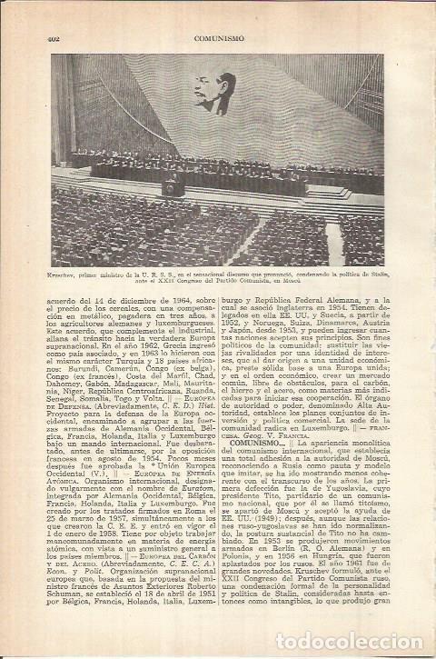 Otros art&iacute;culos de coleccionismo en papel: LAMINA ESPASA 38058: Kruschev, primer ministro de la URSS - Varios