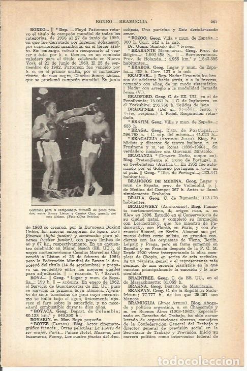 Otros art&iacute;culos de coleccionismo en papel: LAMINA ESPASA 38024: Combate entre Sonny Liston y Cassius Clay - Varios