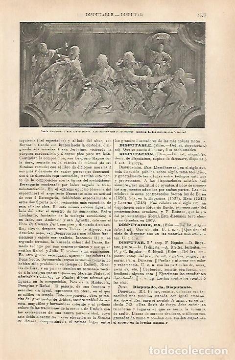 Otros art&iacute;culos de coleccionismo en papel: LAMINA ESPASA 31436: Jesus disputando con los doctores relieve en Genova - Varios