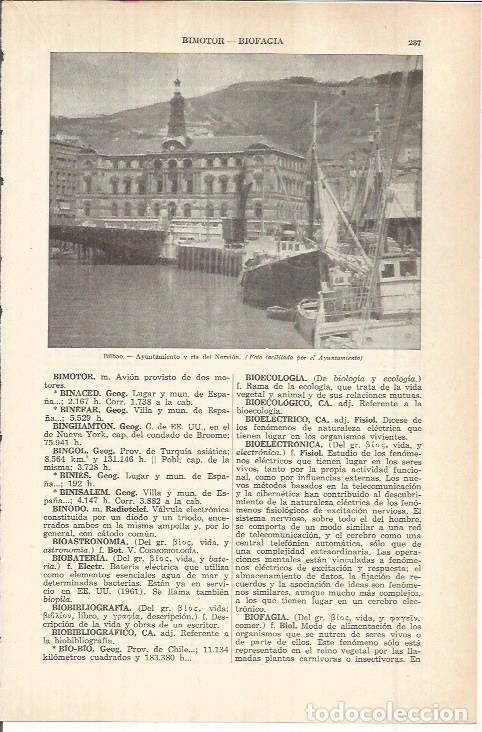 Otros art&iacute;culos de coleccionismo en papel: LAMINA ESPASA 38016: Ayuntamiento de Bilbao - Varios
