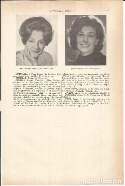 Otros art&iacute;culos de coleccionismo en papel: LAMINA ESPASA 38169: Irene y Julia Gutierrez Caba - Varios