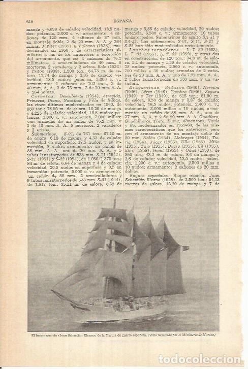 Otros art&iacute;culos de coleccionismo en papel: LAMINA ESPASA 38122: El Juan Sebastian Elcano de la Marina de Espa&ntilde;a - Varios