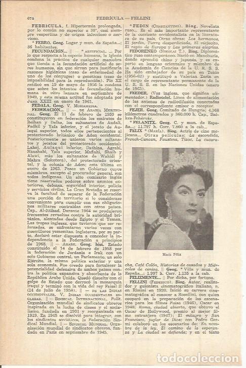 Otros art&iacute;culos de coleccionismo en papel: LAMINA ESPASA 38141: Maria Felix - Varios