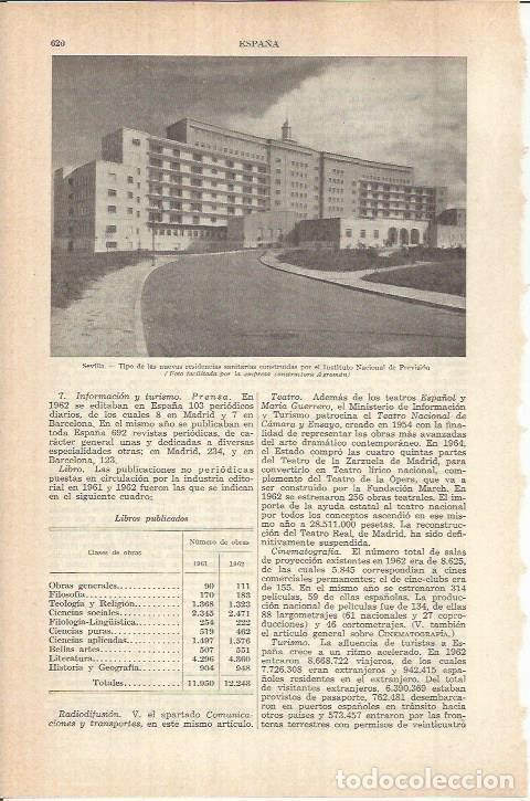 Otros art&iacute;culos de coleccionismo en papel: LAMINA ESPASA 38125: Nuevas residencias sanitarias en Sevilla - Varios